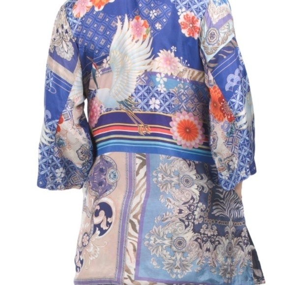 NWT JOHNNY WAS Silk REVERSIBLE Narniay Kimono KIMONO SIZE XL - Picture 2 of 13